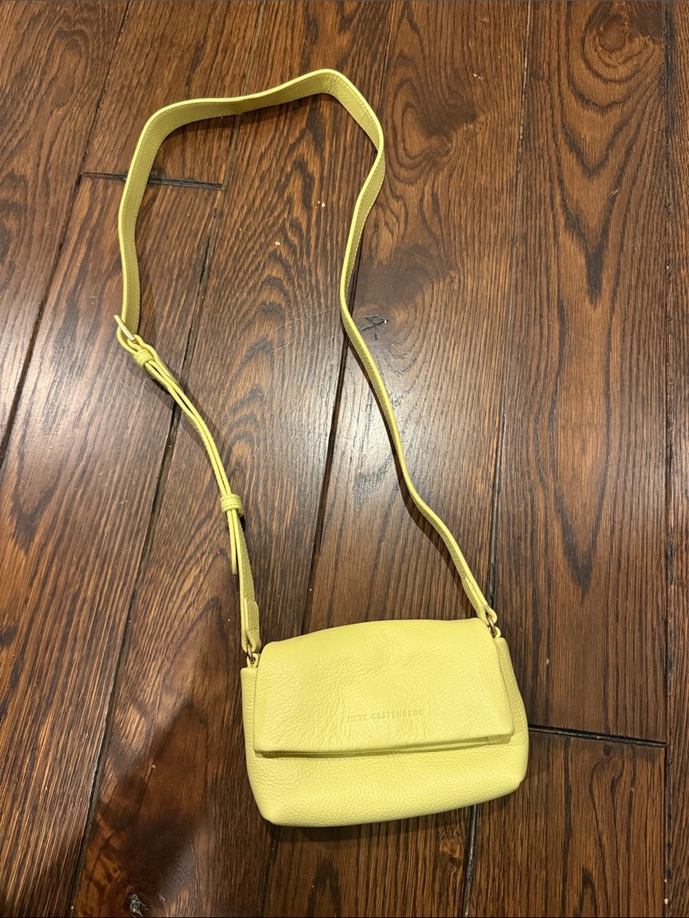 Aimee Kestenberg Lemon Yellow Pebbled Leather Crossbody